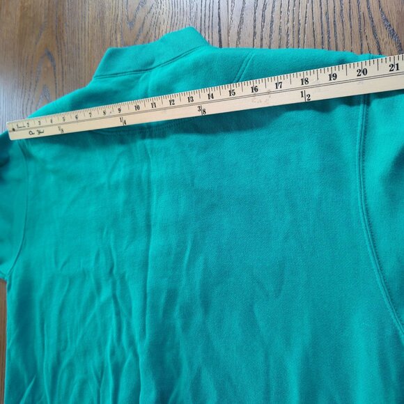 Vintage Elle Macpherson Teal Cardigan Sweater M With Button Front and Pockets - Picture 12 of 15